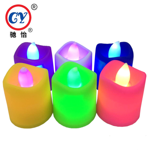 novel and exquisite flash popular luminous lotus candle stall luminous color changing led candle toy