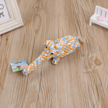 棉绳编织宠物玩具 各式发声磨牙道具 颜色造型