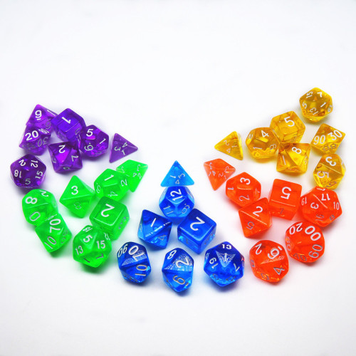 multi-sided dice new material acrylic multi-sided dice 8-sided 12-sided 20-sided factory direct sales
