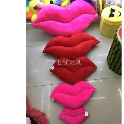 Wholesale creative sexy lips pillow plush toys red lips pillow pillow wedding gift throwing