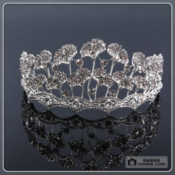 外贸饰品 钻夸张大气 镂空婚庆发饰镀金发饰厂家直销