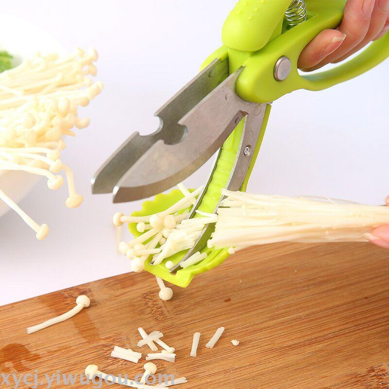 多功能聪明剪刀沙拉剪刀两层剪刀蔬菜剪刀二合一双层剪刀瓜果剪刀详情1