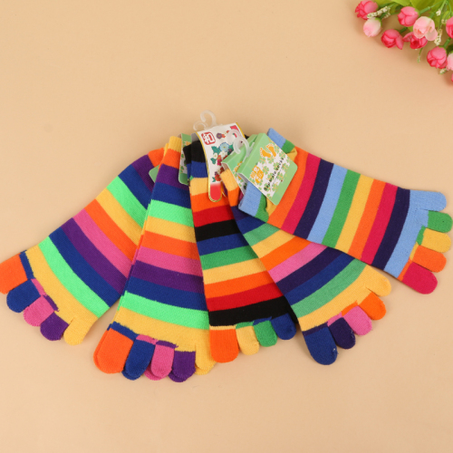 Hyatt Rabbit Cotton Toe Socks Rainbow Toe Socks Lk1140