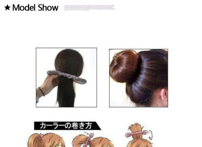 Hair curling tool, bun hair curling tool, hair binding tool, combination hair accessory, headwear pic 1