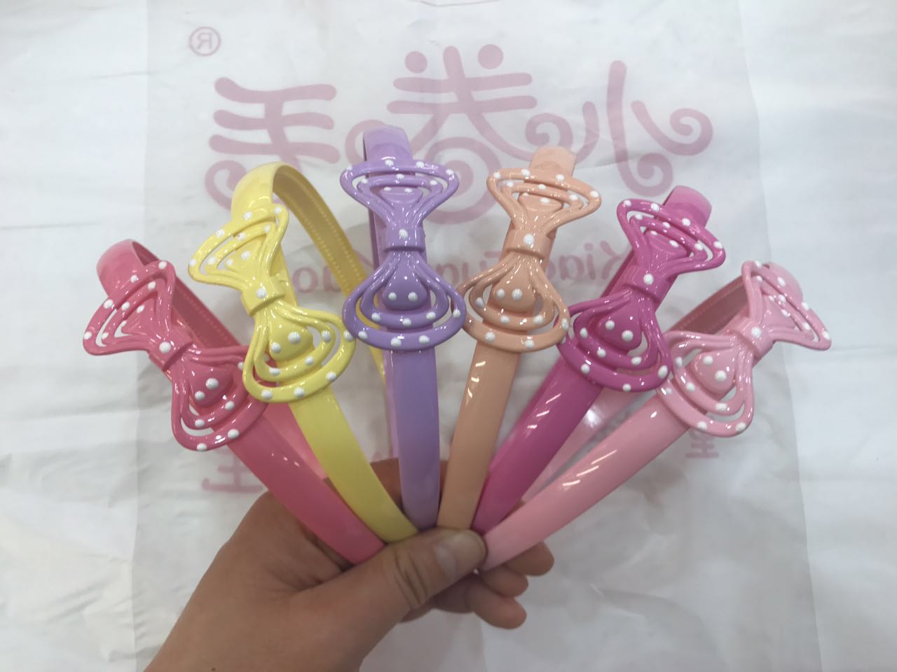 066领结打点双层双色夏天色