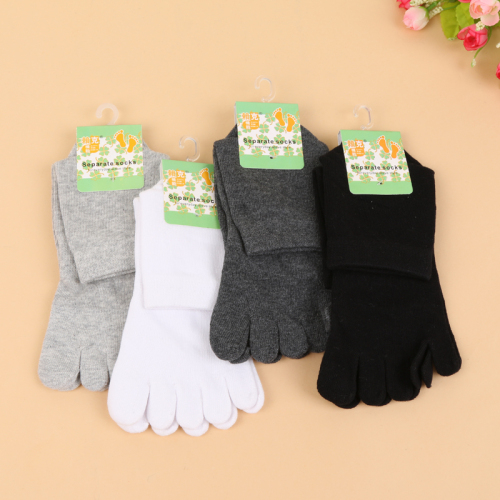 Xin Patton Cotton Toe Socks Men‘s Two-Color Flat Toe Socks Lk1259