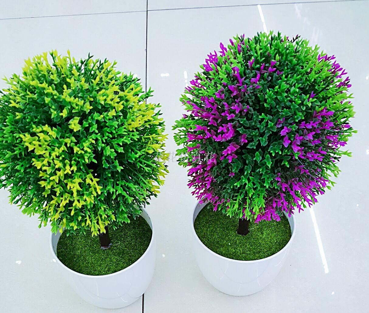 新款仿真花雪球假花盆景塑料花装饰详情7