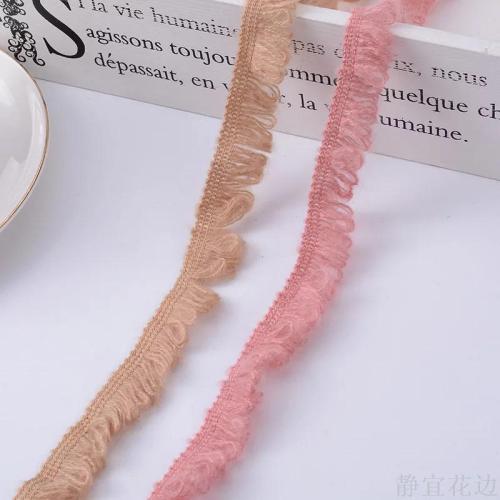 customizable mixed color tassel lace 1.5cm tassel scarf accessories