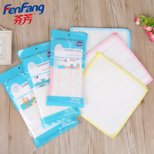 factory cleaning cloth lint-free and oil-free kitchen cleaning dish towel dish cloth three-piece package one-piece delivery