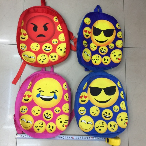 Plush Schoolbag Plush Toy Bag Children‘s Backpack Facial Expression Bag