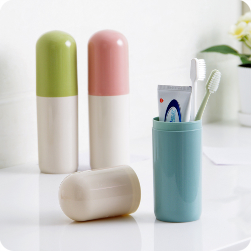 Portable Travel Toothbrush Box Wash Toothbrush Case Creative Color Matching Toothpaste with Lid Toothbrush Can Storage Box Tooth Set Box