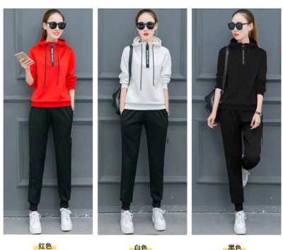 Swan gold velvet suits autumn/winter 2017 new women's fashion casual athletic wear suit sweater
