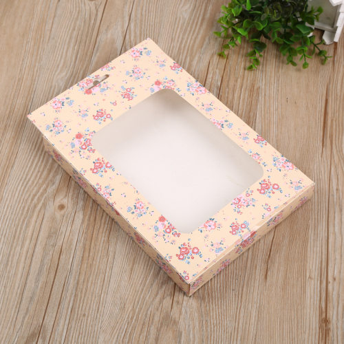Customized Fresh Floral Front Transparent Packaging Decorative Carton Price Interview