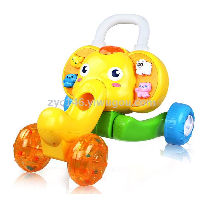 463322澳贝玩具小象学步车可调速宝宝学步车推车学走