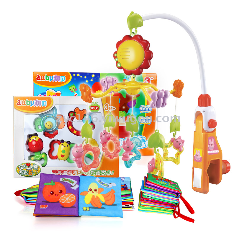 463201澳贝宝宝满月礼包迪迪兔床铃放心煮牙胶摇铃启蒙布书