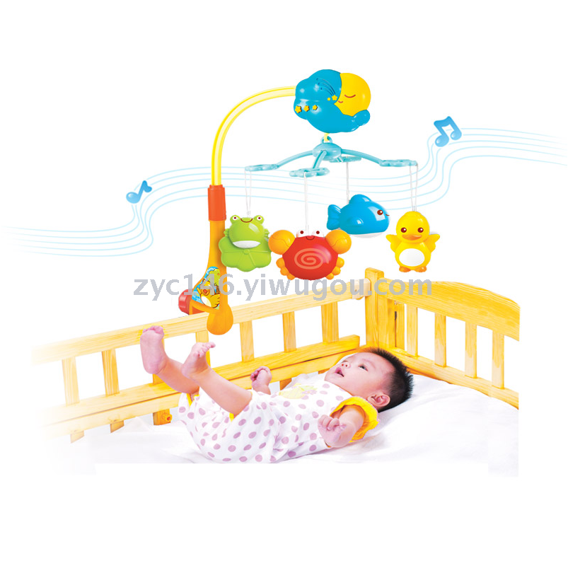 463217澳贝玩具快活池塘床铃音乐旋转婴幼儿哄睡