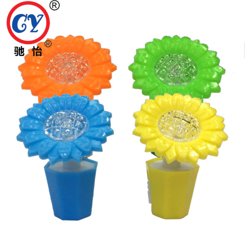 novel luminous sunflower toy lamp flower plastic luminous sunflower keychain electronic lamp factory direct sales