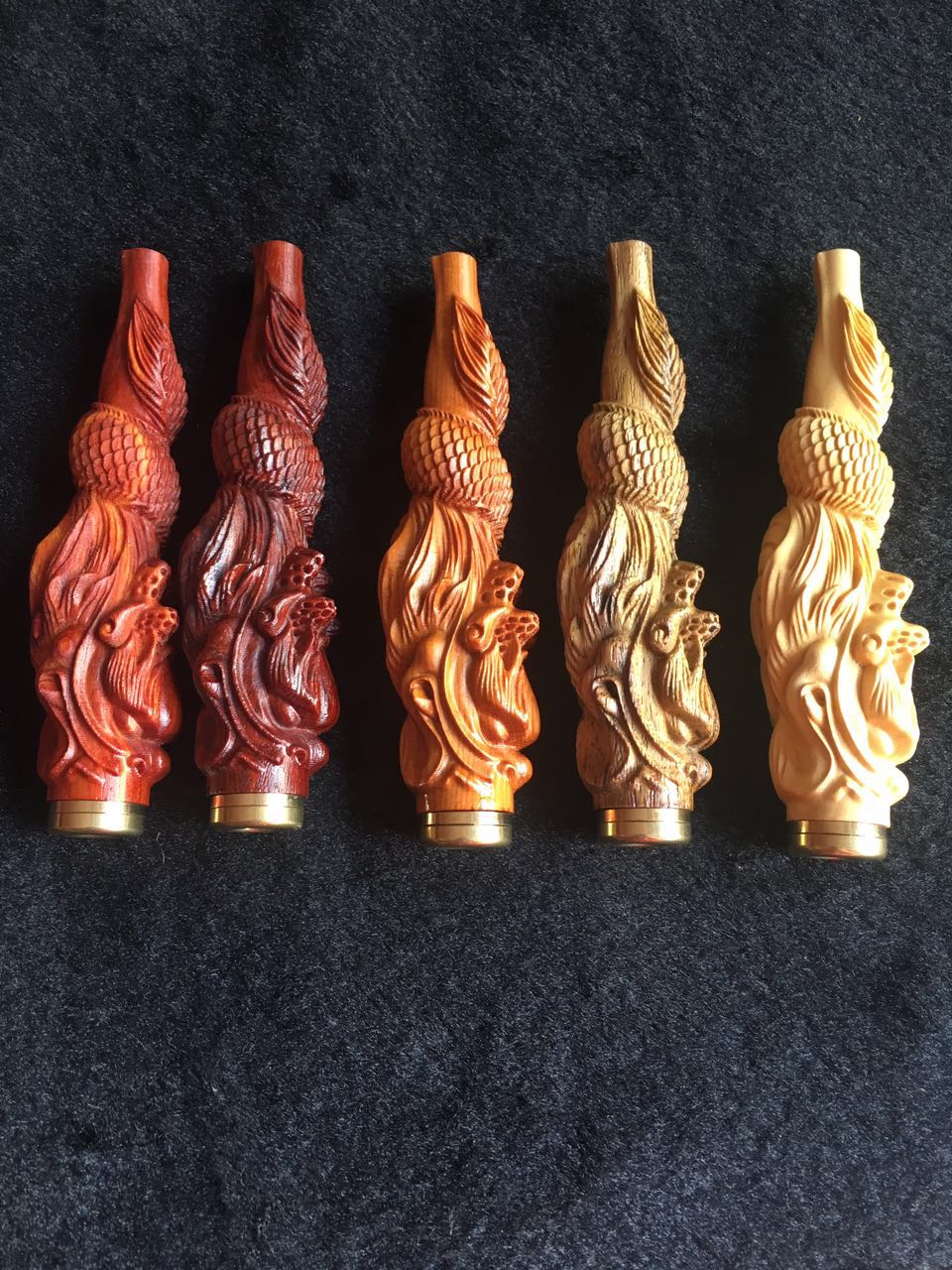 精雕实木过滤烟嘴 烟斗