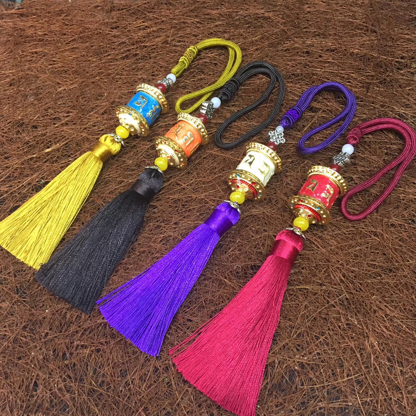 六字箴言转桶小挂件，包挂，钥匙挂，车挂