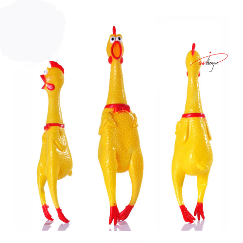 large， medium and small size screaming chicken creative dog toys wholesale