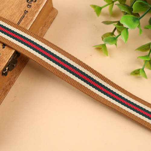 .8cm Watch Strap Color Ribbon Khaki Thickness Striped Ribbon 