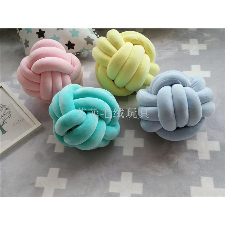 球结中国结Knot球打结抱枕毛绒玩具球沙发枕手枕