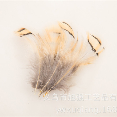 factory Direct Sale High Quality Pheasant Feather Multifunctional Feather Ball Mask Accessories Gray Chicken Feather