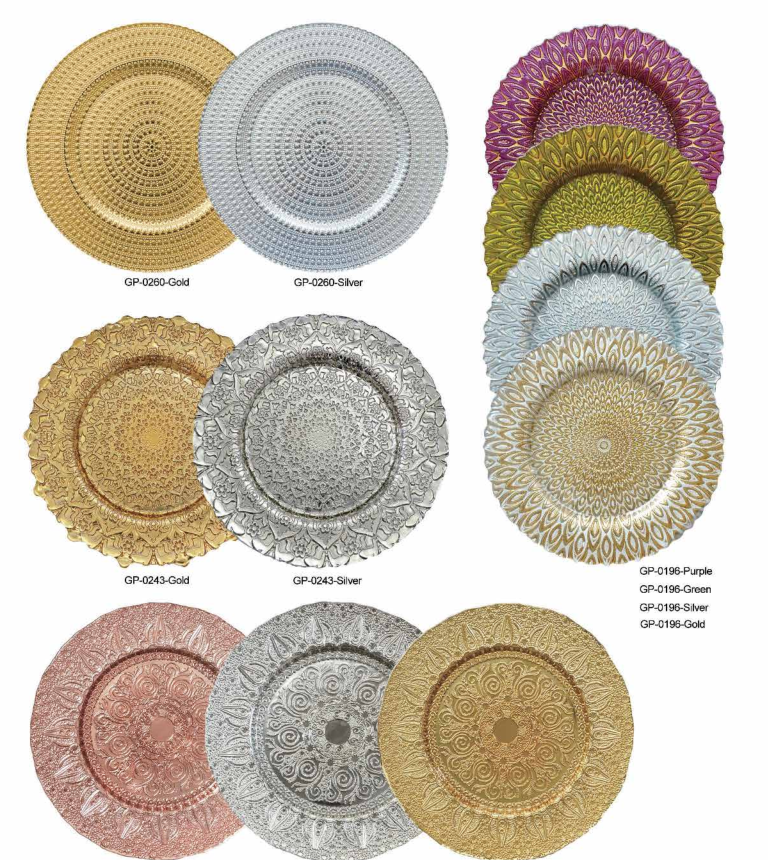 玻璃圆珠盘子 果盘  西餐婚庆主盘 干果盘