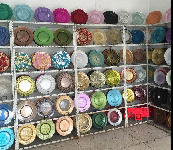 现货  现货 现货  实用欧式花纹餐盘 西餐具 餐具 盘子 玻璃盘