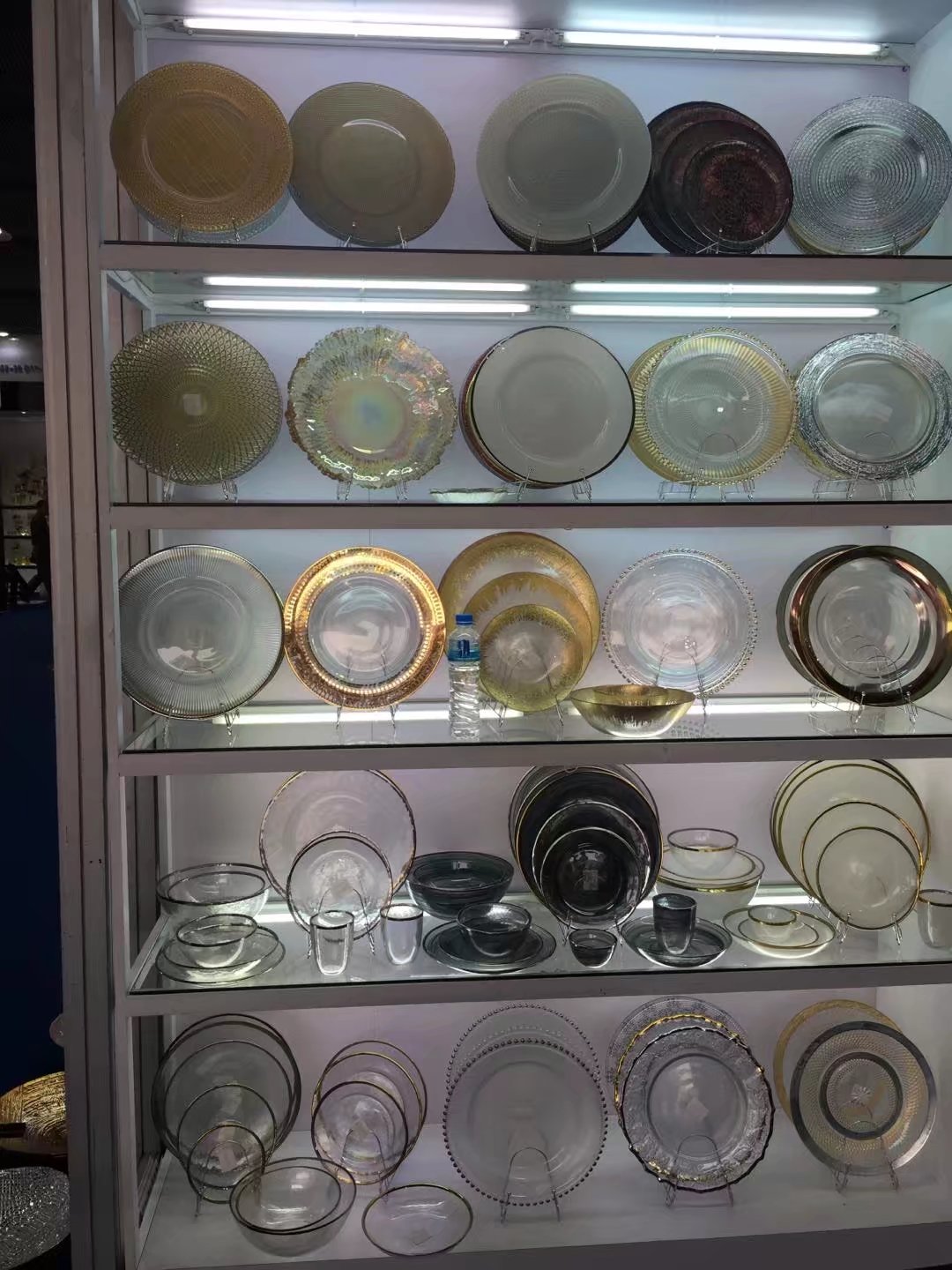 玻璃圆珠盘子 果盘  西餐婚庆主盘 干果盘