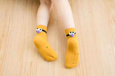 Korean big eyes socks cotton socks and student's socks  autumn and winter fashion pop socks factory direct wholesale