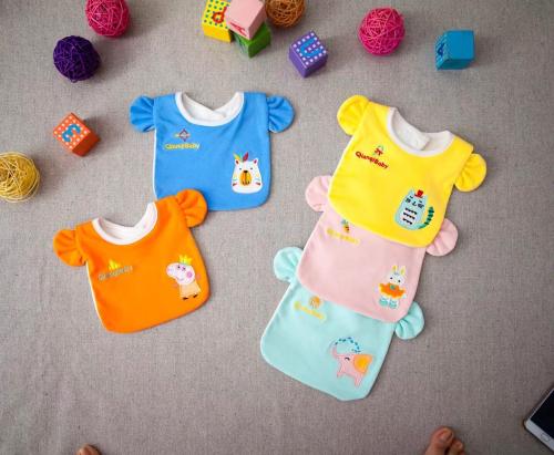 new children‘s embroidered waterproof bib baby bibs baby waterproof bib
