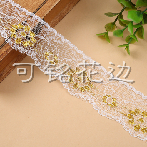 lace no elastic lace hollow gold wire woven lace accessories