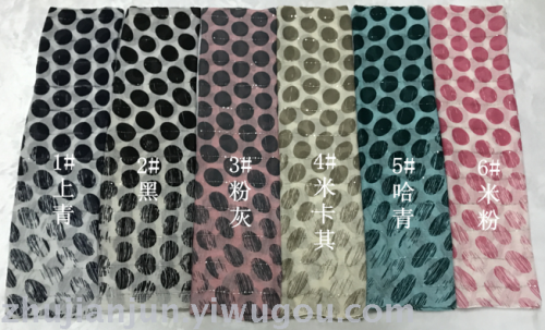 Sequined Large Dot Print Pattern Fashion Silk Scarf Summer Shawl Colors and Styles