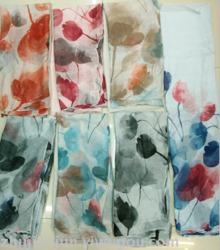 tulip print pattern fashion silk scarf summer shawl color style variety
