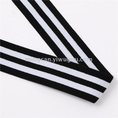 spot 3cm black and white color elastic band with elastic webbing accessories
