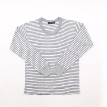 男士条纹秋衣秋裤薄款棉中年全棉基础内衣男保