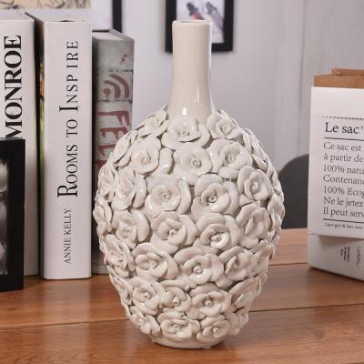 Gao Bo Decorated Home Continental luxury wedding gifts home decorative crafts rose plating ceramic vase