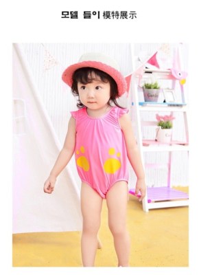 The new children's bathing suit is a lovely baby girl