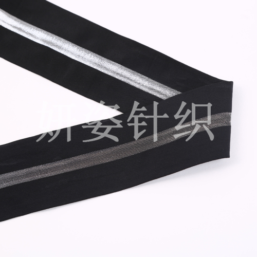 Can Be Customized Factory Direct Sales Gold and Silver Silk Striped Center Design Boud Edage Belt Clothing Accessories