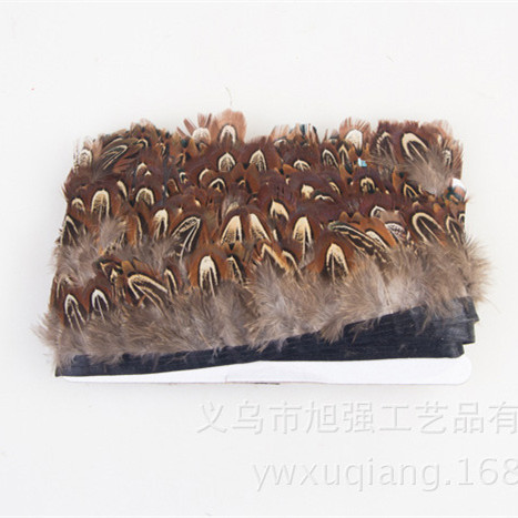 Factory Wholesale Supply 4-8cm Dachang Dachang Feather Cloth Edge Pheasant Feather Cloth Edge Hair Woven Belt