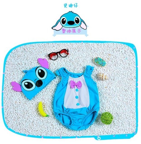 new baby one-piece cartoon baby swimsuit 0-3 years old hot spring swimming pool