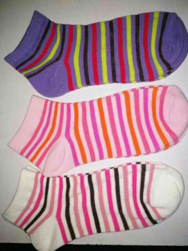 color stripe cotton women‘s ankle socks