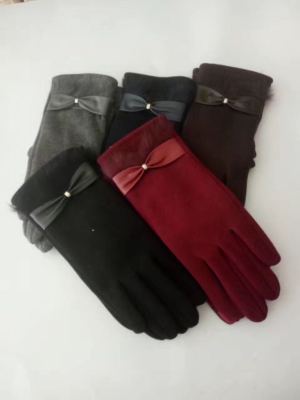 Fashion han version of the female rabbit hair touch screen of the new wholesale gloves.