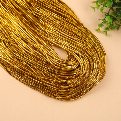 thick gold wire woven tag rope label line clothing accessories rope