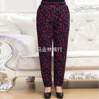 中老年人女士棉裤加绒加厚保暖裤加后翘厂家直