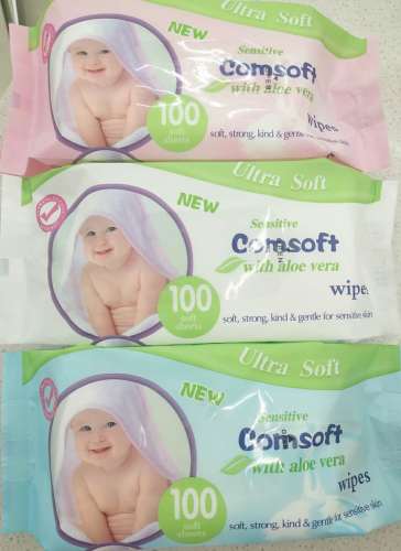Liangzi Baby Comsoft 100 Pieces Baby Wipes Hand Mouth Cleaning Wipes