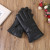 Leather gloves with warm, warm and waterproof outdoor gloves.