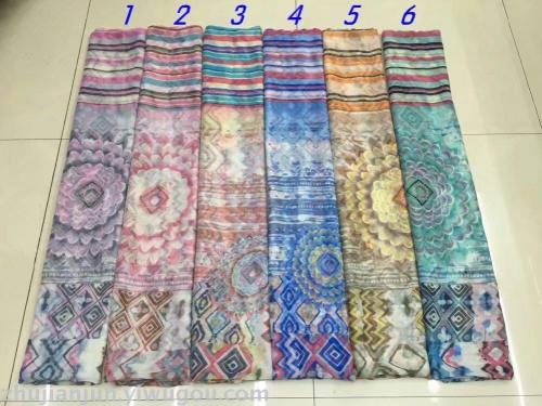 ethnic style pattern fashion silk scarf summer shawl colors and styles