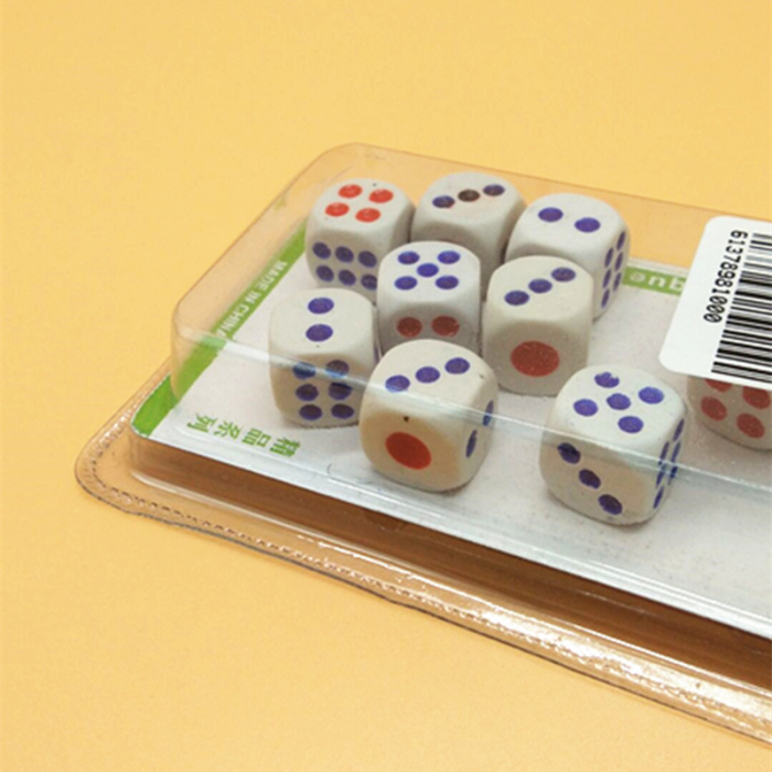 阳光百货 阳光卡装骰子 筛子色子圆角骰子 数字塑料色子详情2